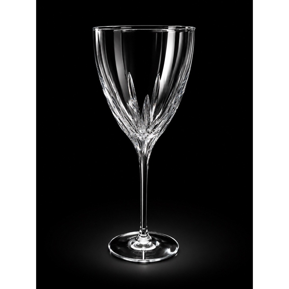 Lenox "Firelight" Crystal Wine Glass‎ with Platinum Rim- Read Vtg Discontinued